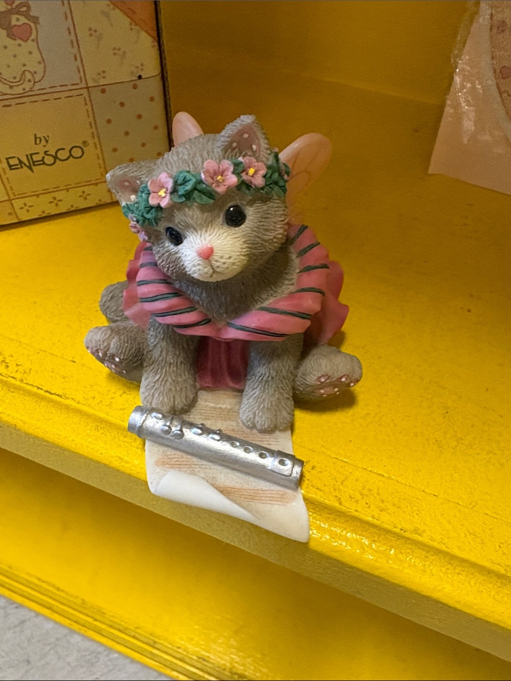 Vintage Pristine Calico Kitten Figurine